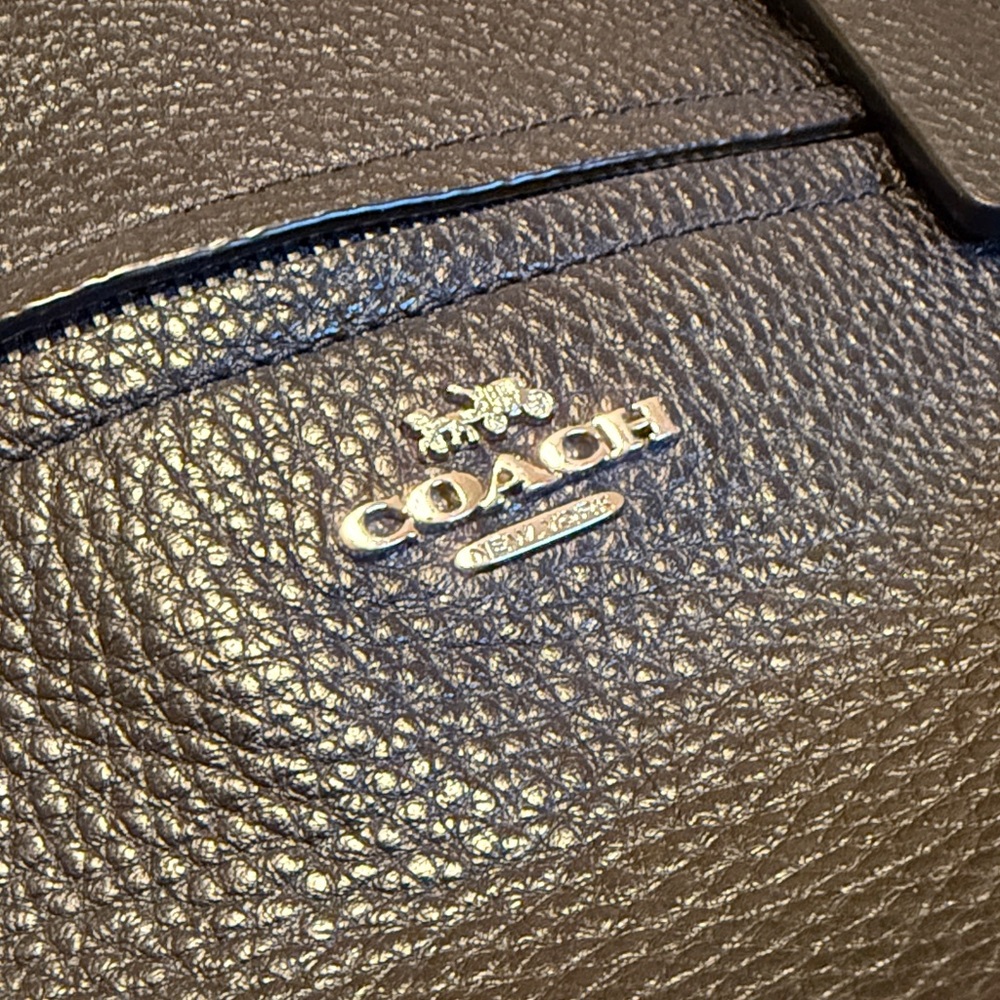 Coach Black Pebbled Leather Shoulder Bag - Picture 7 of 7